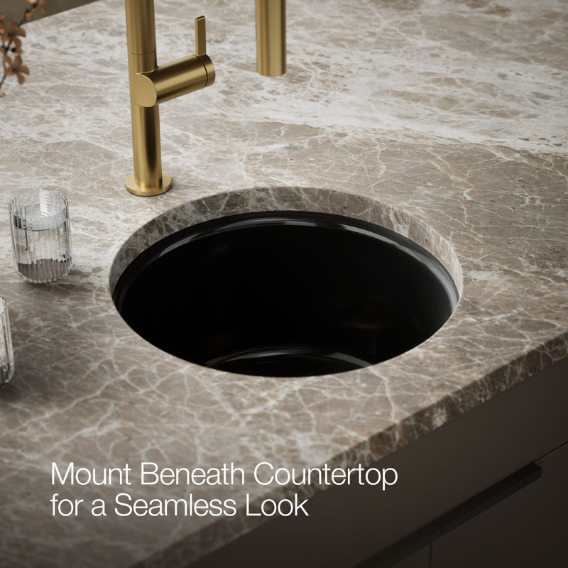 Porto Fino™ Top-Mount/Under-Mount Bar Sink, Black 