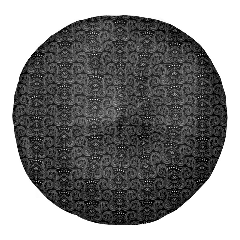 Coussin de sol Katelyn Elizabeth, 26 po x 26 po, Noir