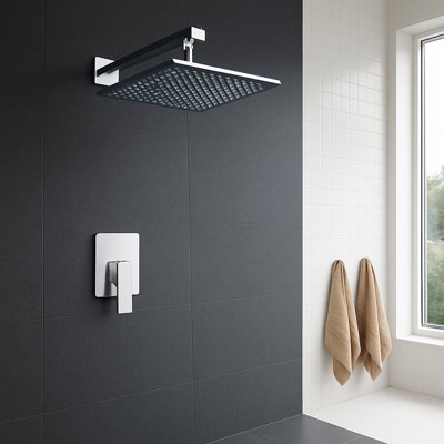 Ensemble de douche à pluie à fixation murale Amancio