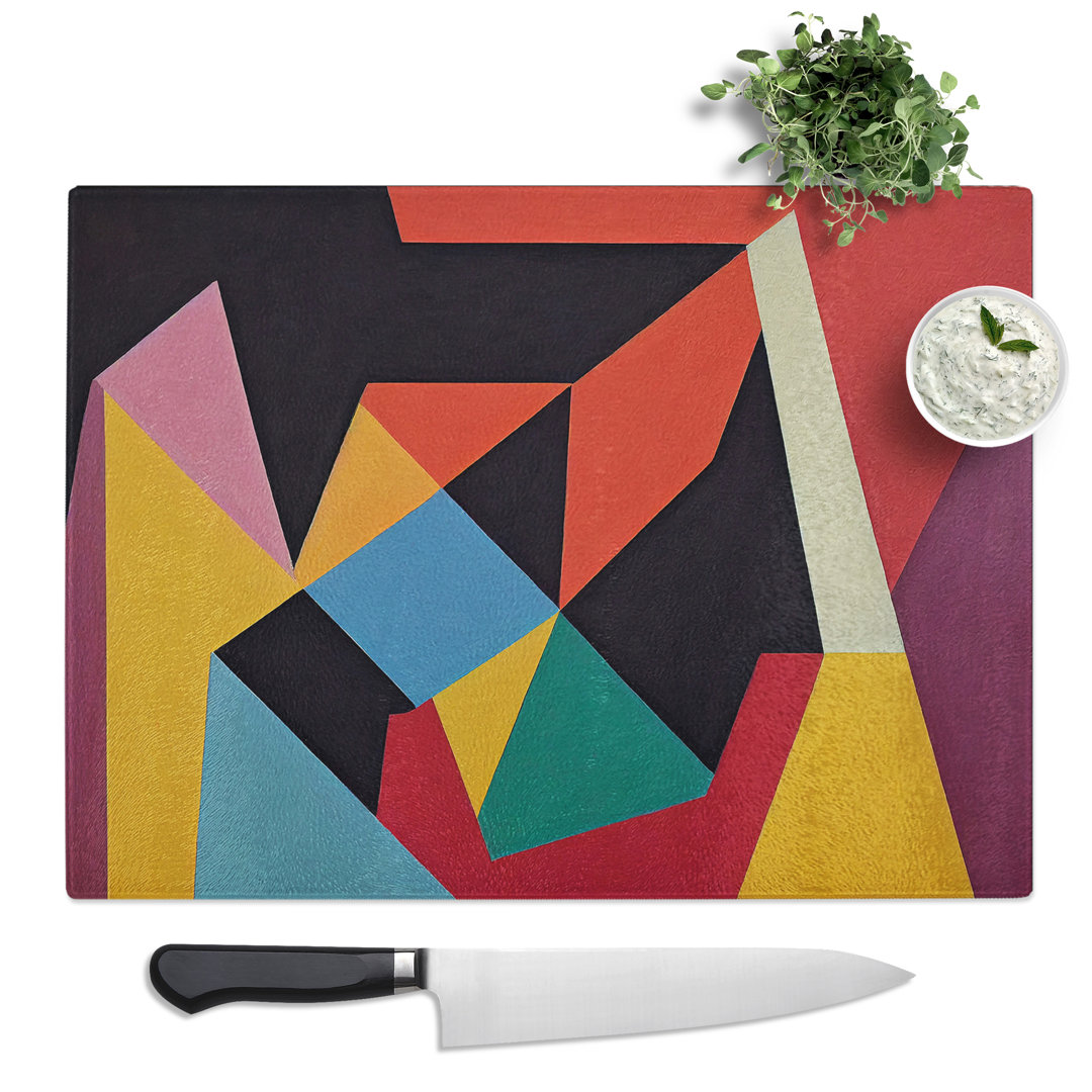 Suprematism Abstract Art Vol.6  Glass Chopping Board