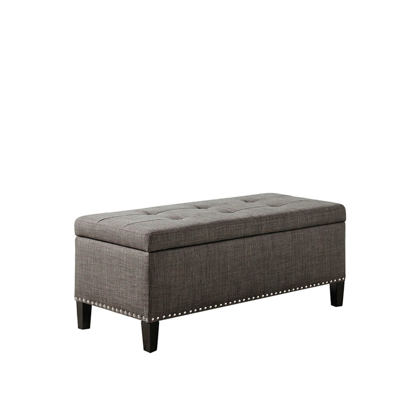 Banc de rangement capitonné à fermeture douce
