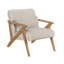 Chaise d'appoint rembourrée avec coussin en mousse de velours côtelé beige-738036278
