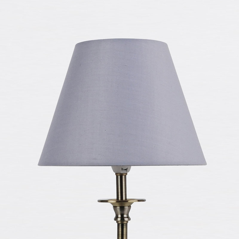 Larrison Metal Table Lamp, Antique Brass, Gray