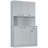 Gray  Kitchen Pantry Tall Storage Cabinet With Microwave Stan  Kitchen Pantry Cabinet