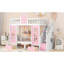 Lit mezzanine simple rose avec table ajustable et lit attrayant attrayant-118036584