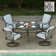 Dester Round 4 - Person Dining Set with 4 Swivel&Rocking Chair and Cushions