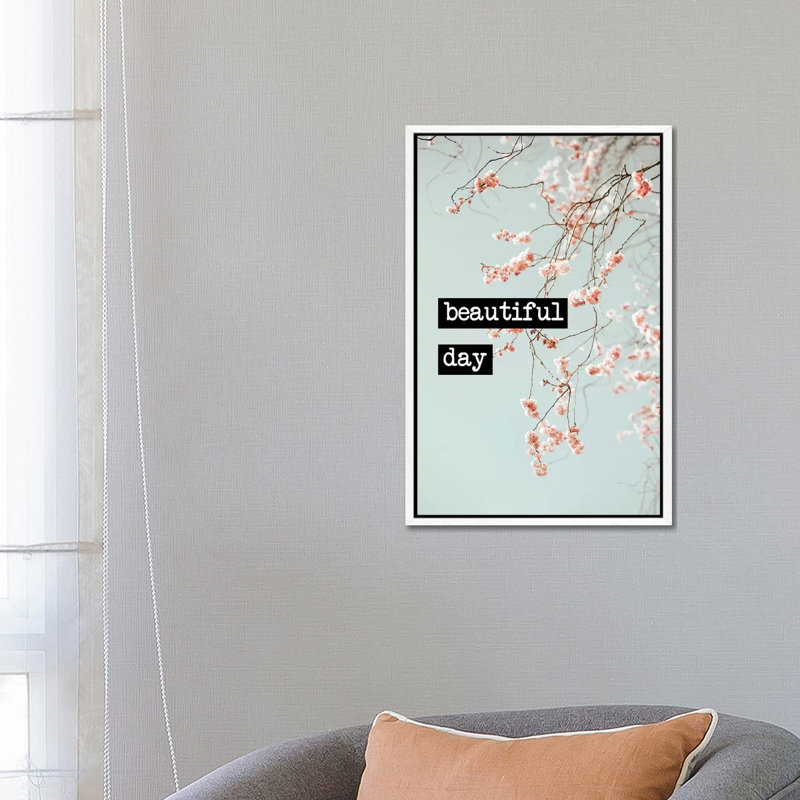 Beautiful Day - Print on Canvas, White Framed, 66.04cm H x 45.72cm W x 3.81cm D