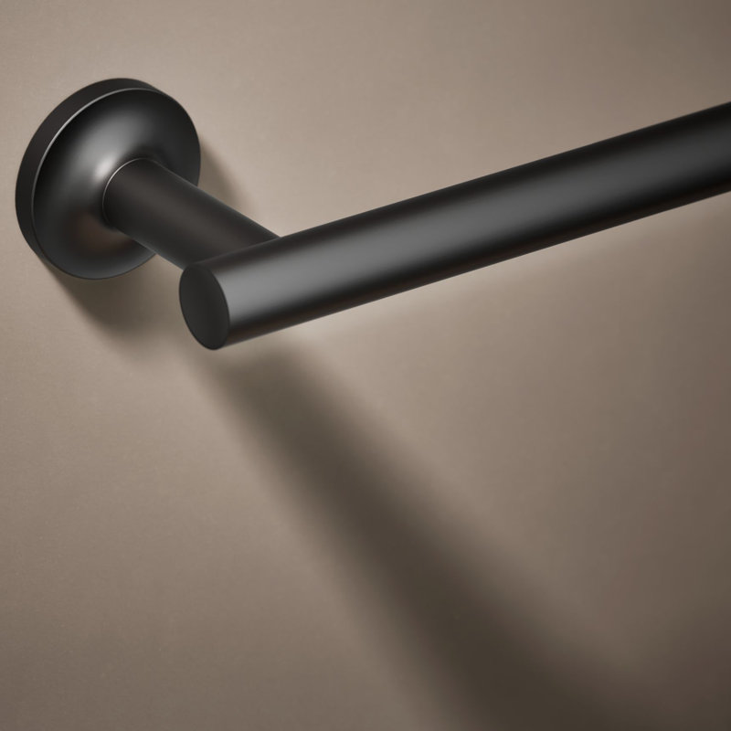 Purist 30" Wall Mounted Towel Bar, Vibrant Brushed Moderne Brass, 1.88" H x 30" L x 3.25" D