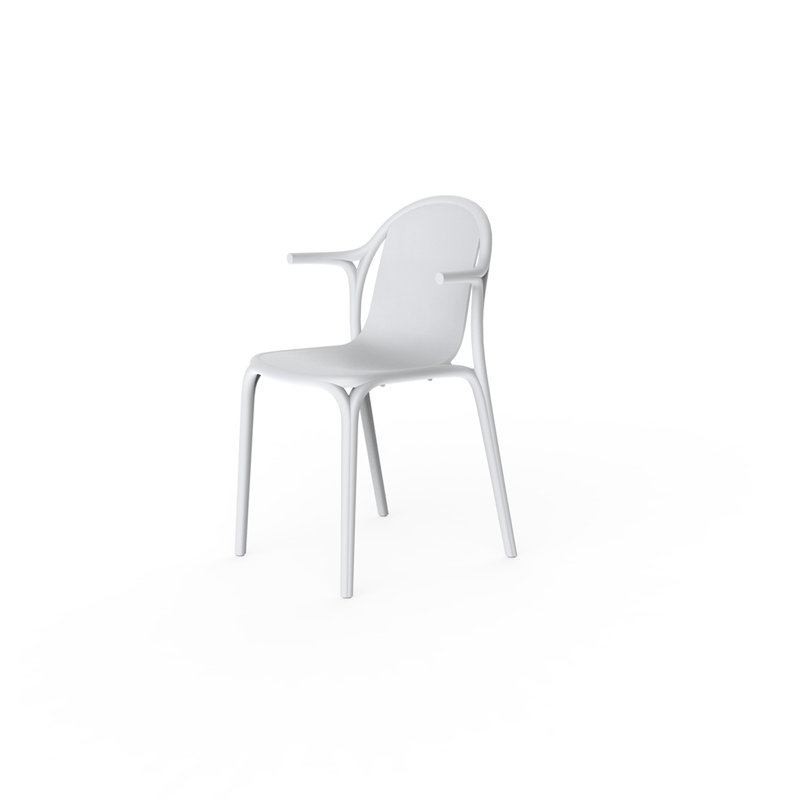 Brooklyn Stacking Patio Dining Armchair, White