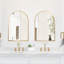 Lilaram Arched Metal Framed Wall Mirror Bathroom Mirror-965541303-965541300