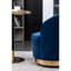 Siège pivotant en velours bleu - Chaise moderne chic et confortable avec aspect rotatif-1081875766