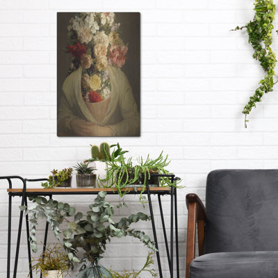 «Portrait In Bloom 1» par Annie Warren, art mural en métal