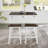 Industrial Style 3-Piece Counter Height Table Set with Two Chairs