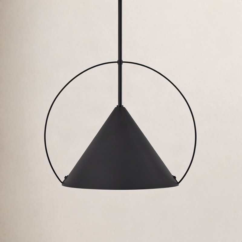 Nicholaus 1 - Light Pendant, Gold Leaf/Soft Black Combo, 15.25" H x 18" W x 18" D