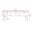 Table basse, quatre pieds, deux tablettes, espresso