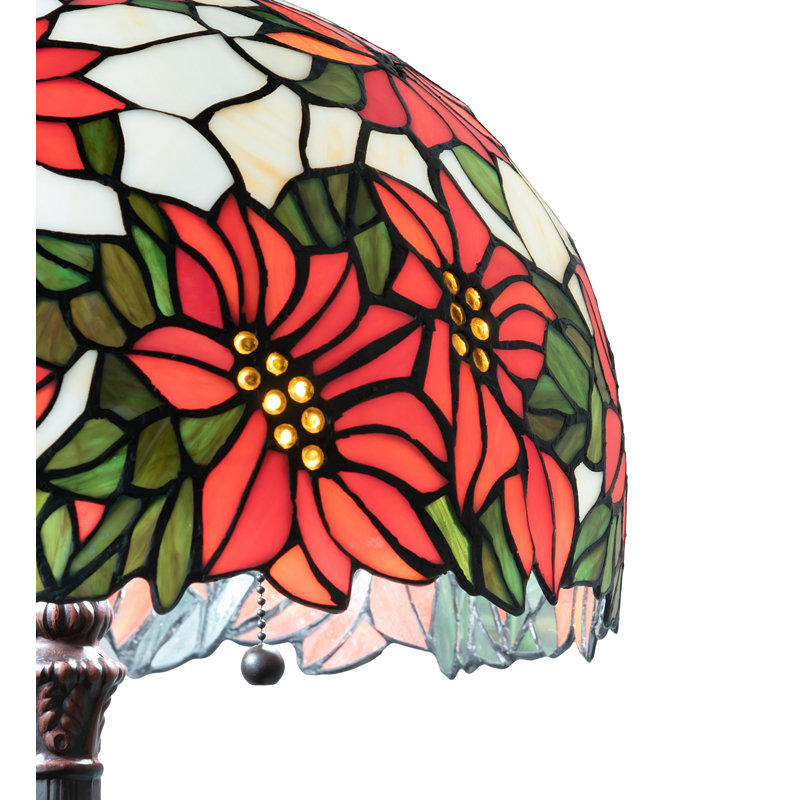 Lampe de table 26 po poinsettia