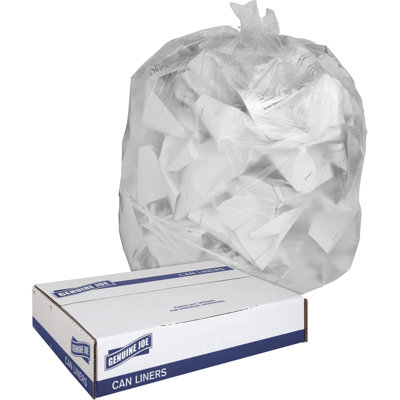 Polyethylene Plastic Recycling Bags - 100 Count