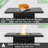 34" Propane Gas Fire Pit Table, 50000 BTU Rectangular Steel Fire Pit For Outside Patio Deck Garden Courtyard- Black