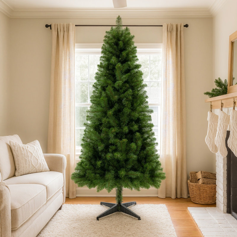 Arbre de Noël artificiel non éclairé 6 pi avec 490 pointes, branches en PVC, vert classique pour la décoration intérieure