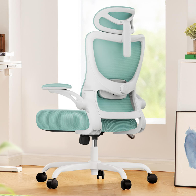 Ergonomic Office Chair, High Back Mesh Computer Chair With Adjustable Lumbar Support, 3D Armrests And 2D Headrest, Tilt Function , Breathable Desk Chair For Home Office