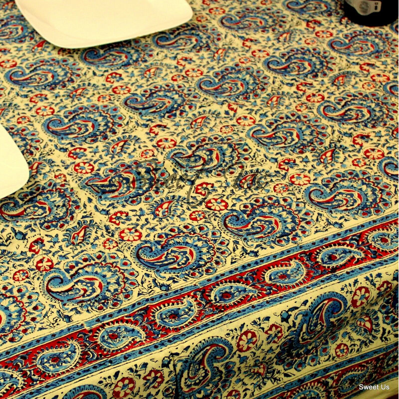 Rectangle Floral Cotton Tablecloth