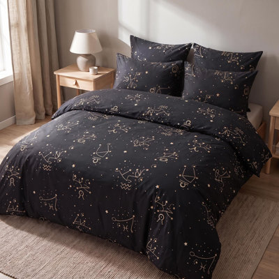 2 Piece Star Constellation Duvet Cover Set, Soft Brushed Microfiber Wrinkle Resistant Bedding Set, Comforter Is Not Included.