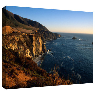 «Golden Glow on Big Sur» par Kathy Yates - reproduction de photo sur toile tendue