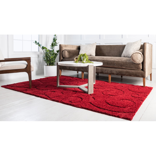 Charlton Home® Baynes Performance Blood Red Rug & Reviews | Wayfair