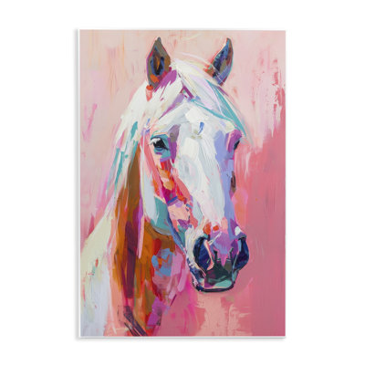 «Horse Visage on Pink» par Petal Prints Design