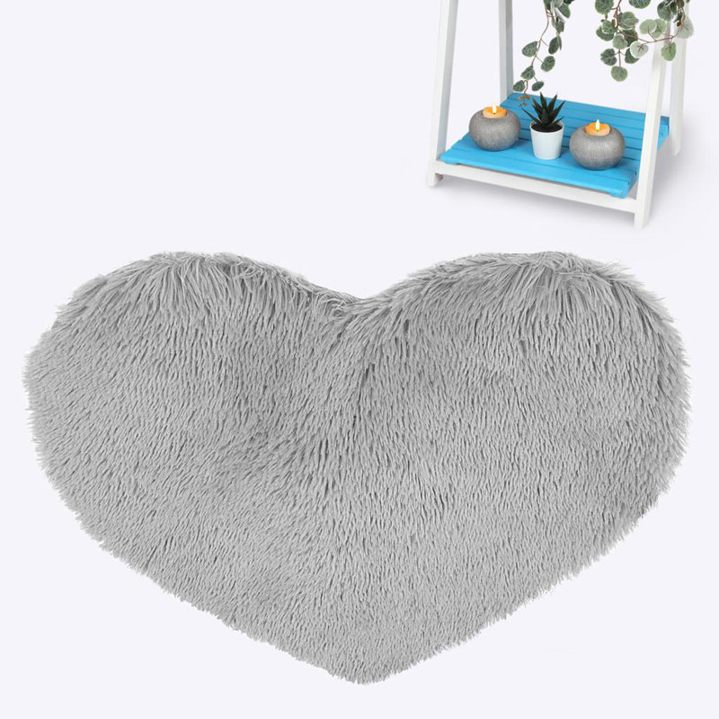 Fulloon Solid Colour Faux Fur 65cm X 65cm Area Rug