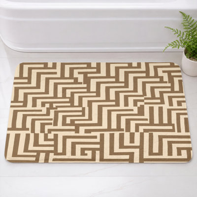 Tapis de bain à motif géométrique Maze