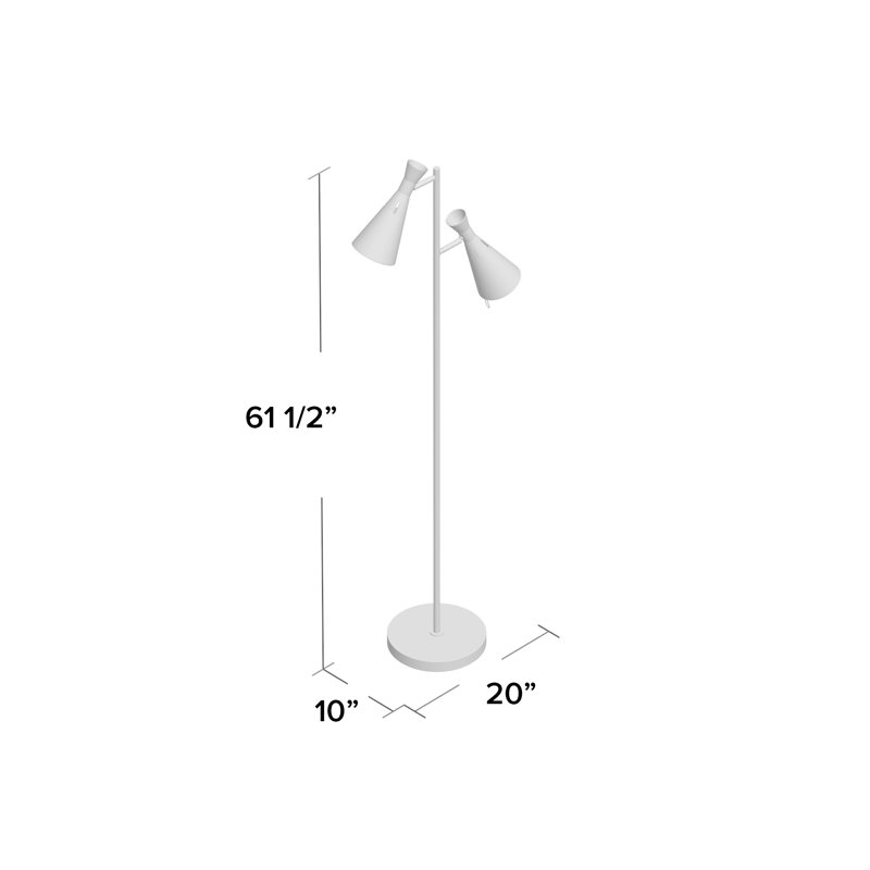 Uniontown 61.5'' Chrome Task Floor Lamp