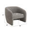 Chaise d'appoint, tweed brun et gris