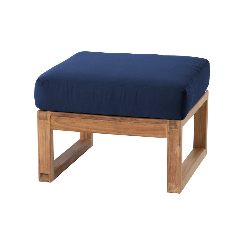 Repose-pieds avec coussin Sunbrella, Bleu marine