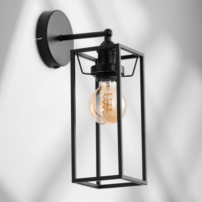 QUATTRO MATT BLACK WALL LIGHT