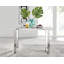 Edzard Minimalist Style Chrome and Marble Effect Dining Table Set with 4 Luxury Velvet Dining Chairs-735033845-735033844