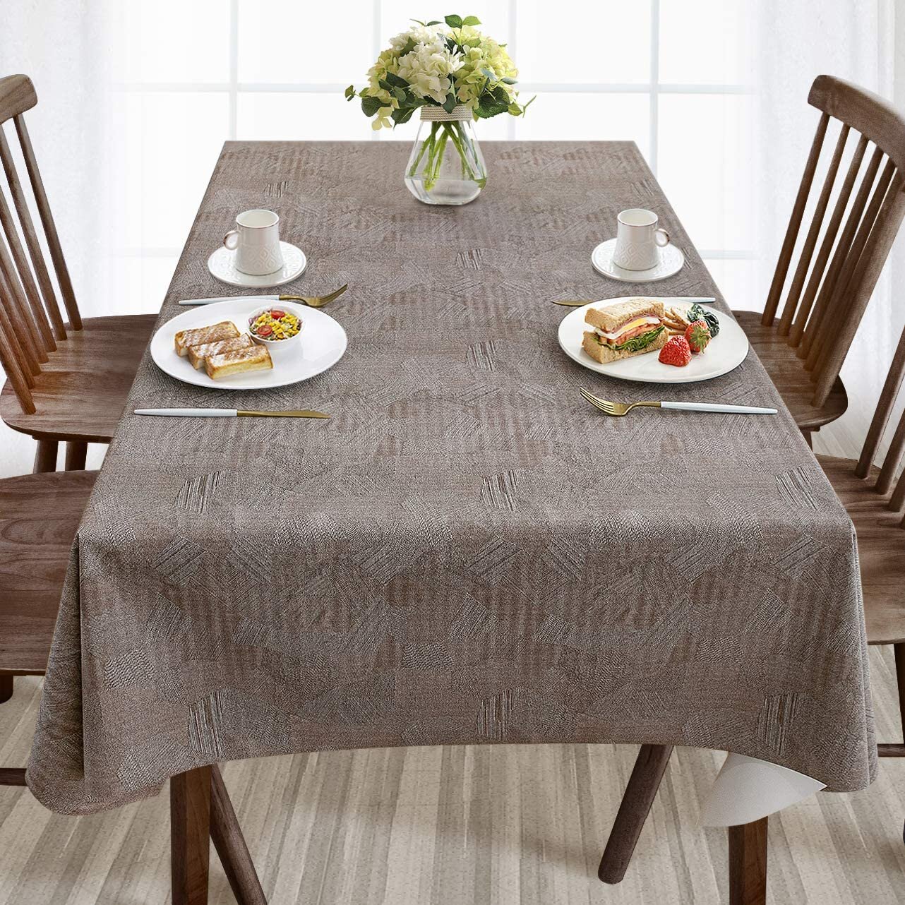 Home Textile PVC Vinyl Heat Resistance Table Cover Kitchen Table Cloth -  China Vinyl Table Cloth and Vinyl Tablecloth price