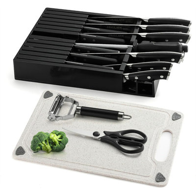 Wuyi 17 Piece High Carbon Stainless Steel Knife Block Set -  B12840