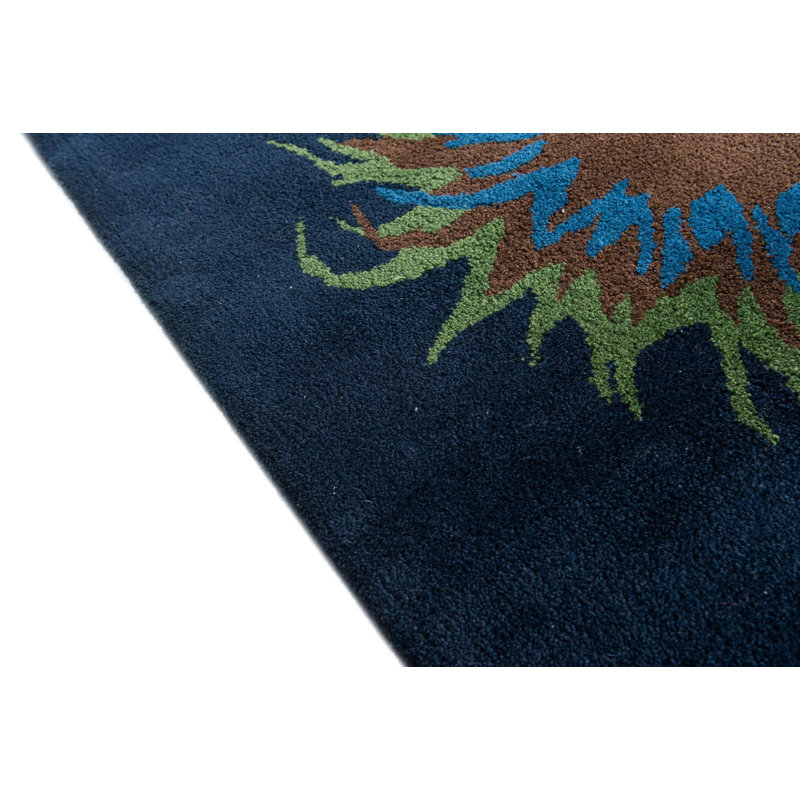 Square Odenton Navy Blue Rug