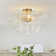 Wynetta 3 - Light Textured Glass Bubble Semi Flush Mount