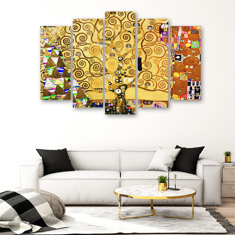 The Tree Of Life by Gustav Klimt - 5 Piece No Frame Print on Canvas