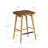 Upholstered Counter Stool with Solid Wood Frame