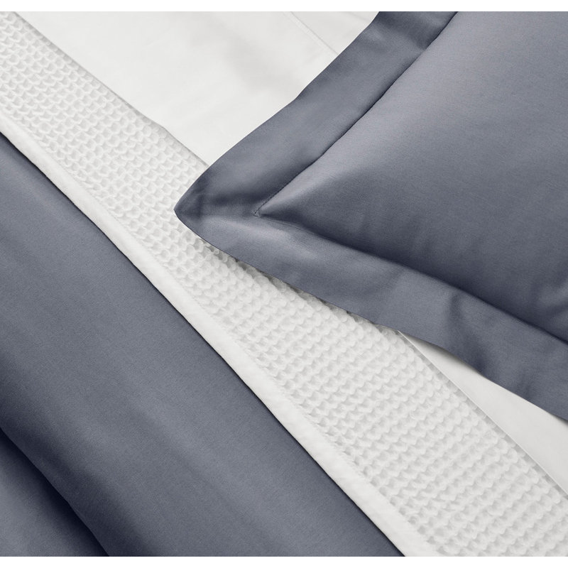 Signature Hemmed Duvet Set, Mineral, Queen Duvet Cover + 2 Standard Shams