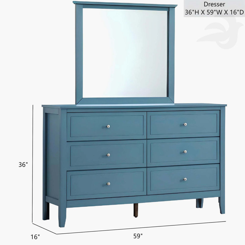 Commode (sans miroir), bleu sarcelle, Sarcelle
