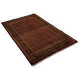 Canvello Hand Made Traditional All Over Indo Herati Rug - 4'0'' X 6'1''