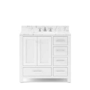 Aurora Blue 37 in. Vanity with Carrara Top