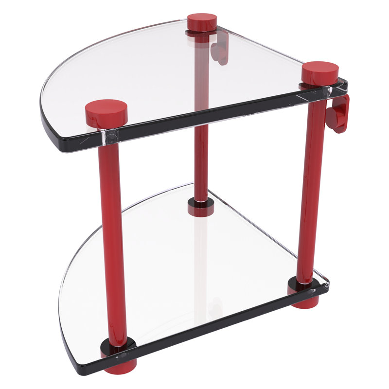 Tablette d'angle à deux niveaux NS, Rouge pompier