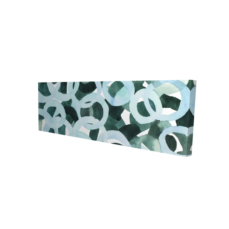 Cercles abstraits - Toile pour salle de bain Neo Mint