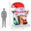 Décoration gonflable de Noël 7,5 pi avec bonhomme de neige et père Noël avec arbre de Noël