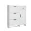 Range-chaussures blanc avec 4 portes et 1 tiroir, grand espace de rangement